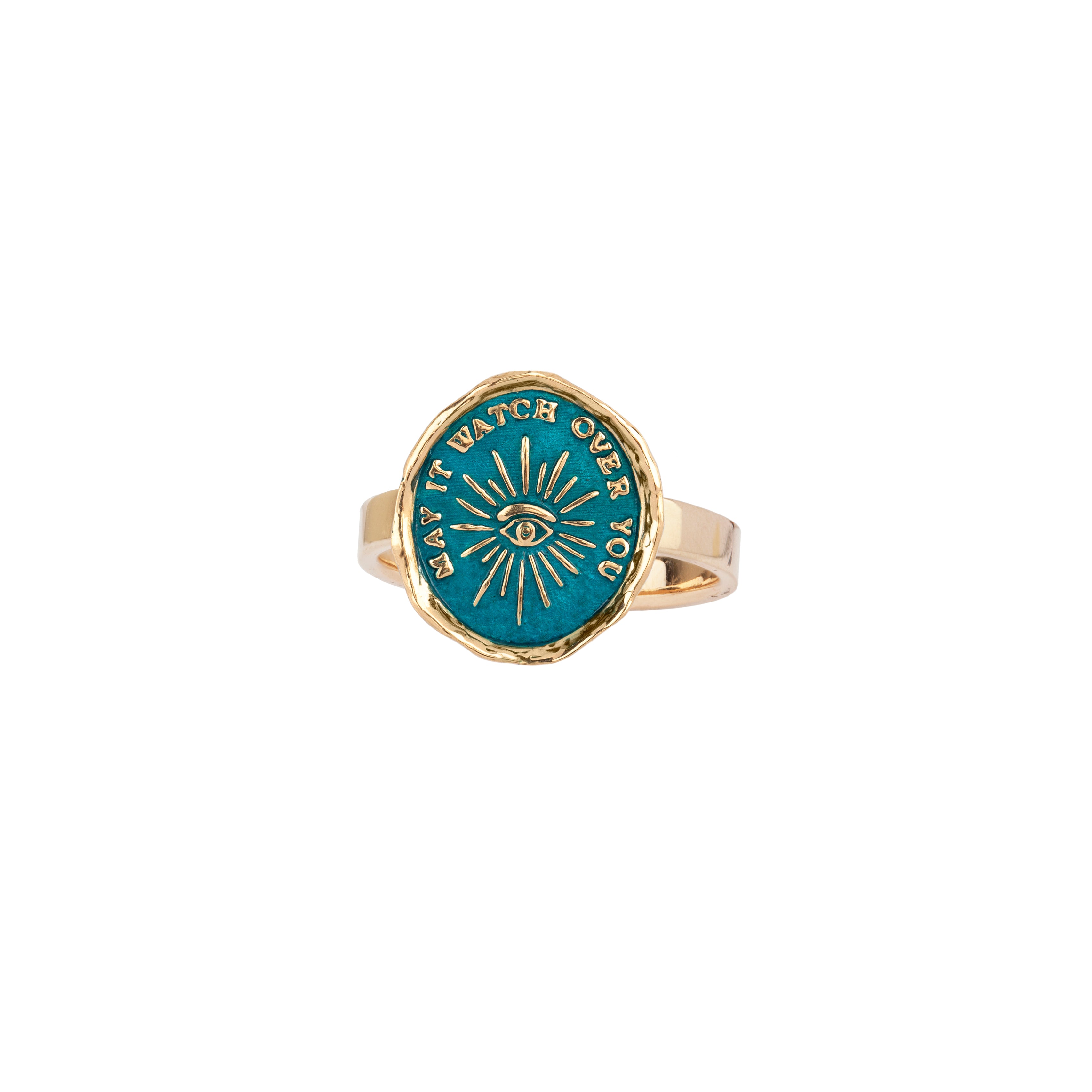 Higher Power 14K Gold Talisman Ring - True Colors
