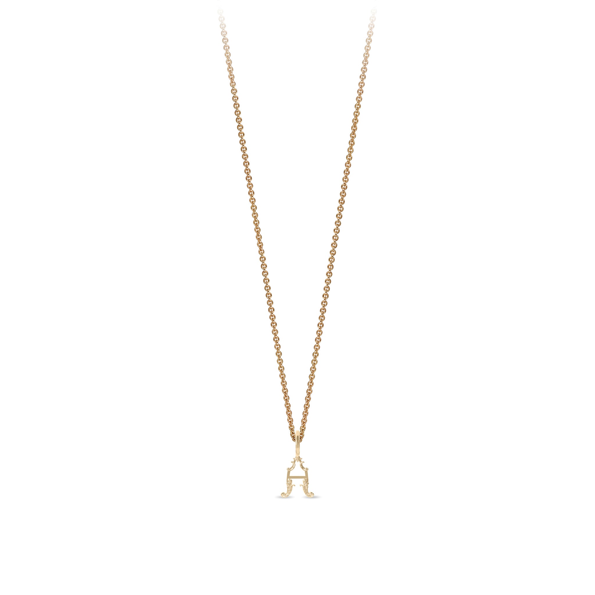 14K Gold Baby Baroque Letter Charms