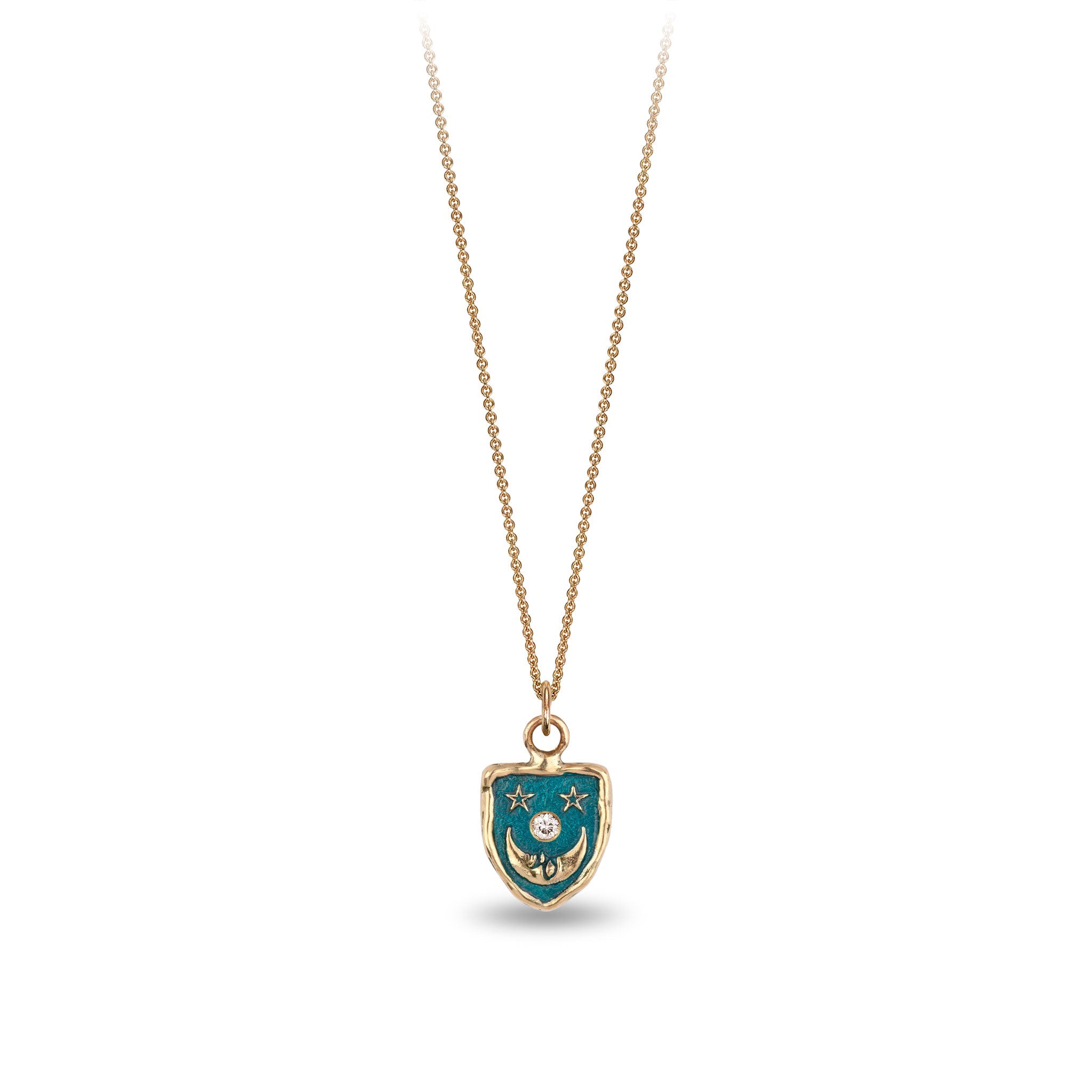 Reflective 14K Gold Appreciation Diamond Set Talisman - True Colors