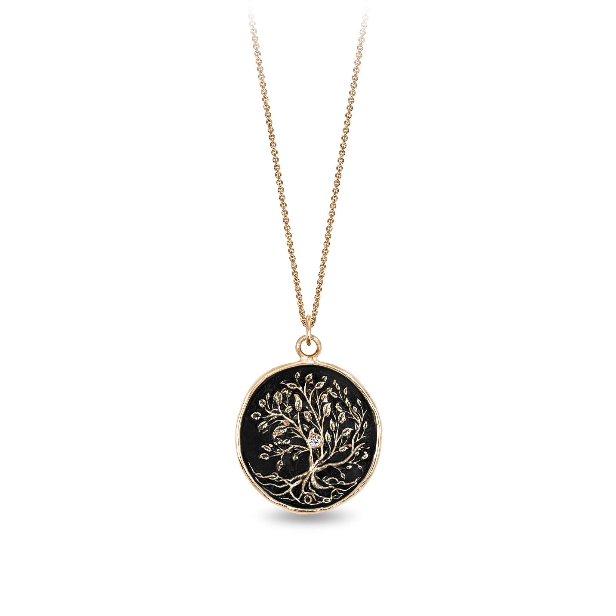 Tree of Life 14K Gold Diamond Set Talisman