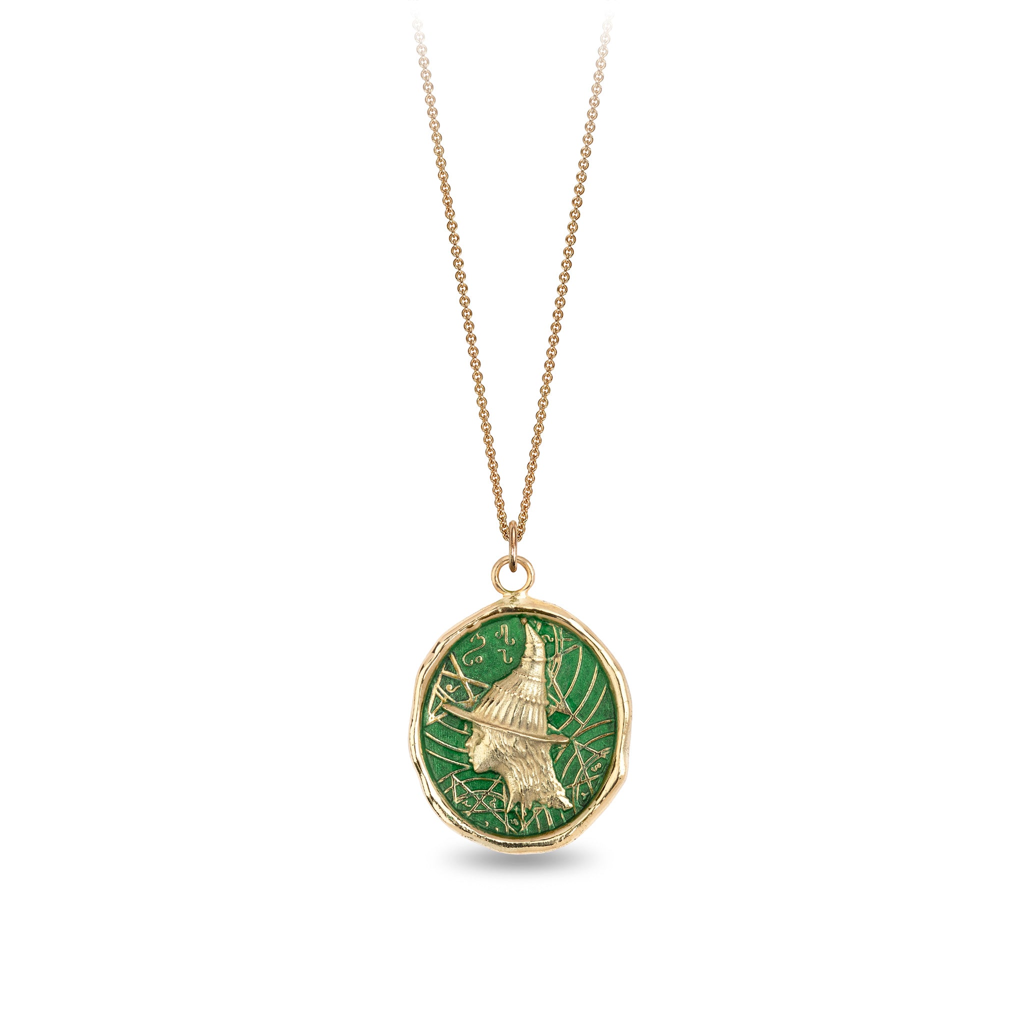 Elphaba 14K Gold Talisman - Wicked Green