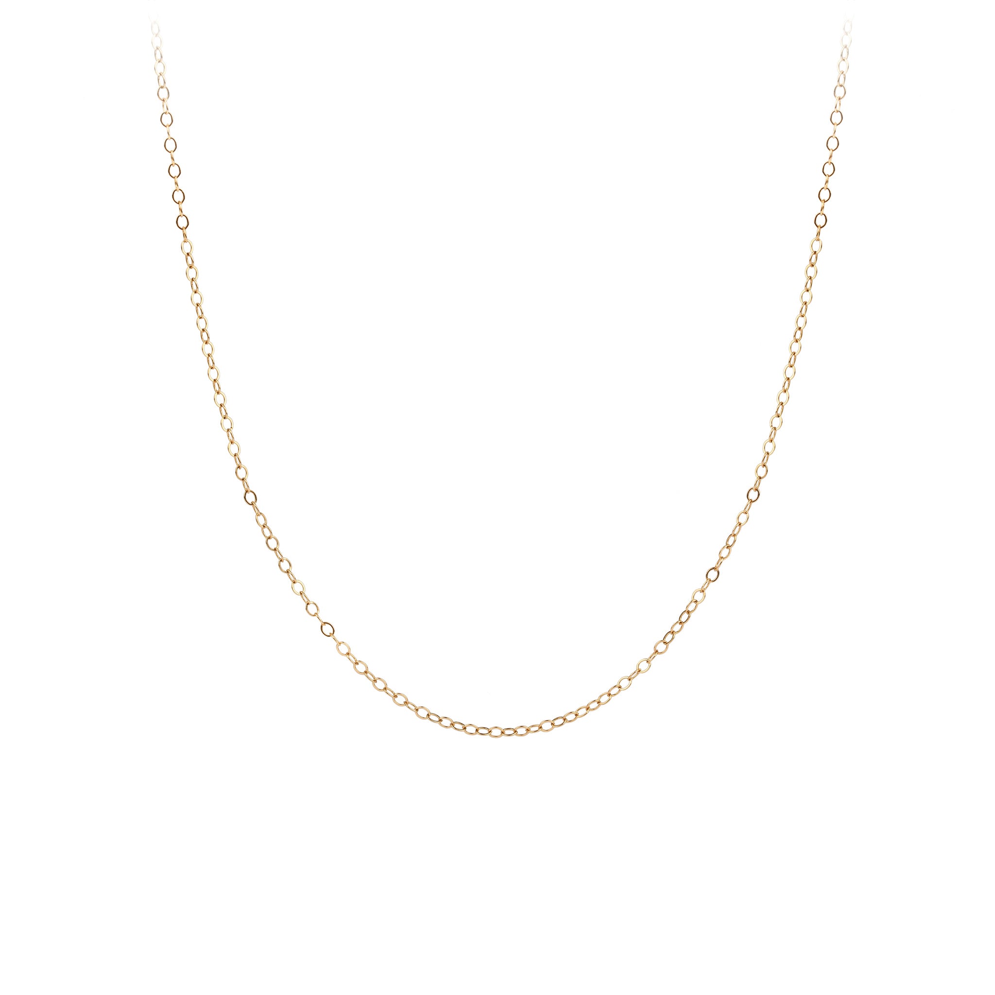 14K Gold Extra Light Flat Oval Chain
