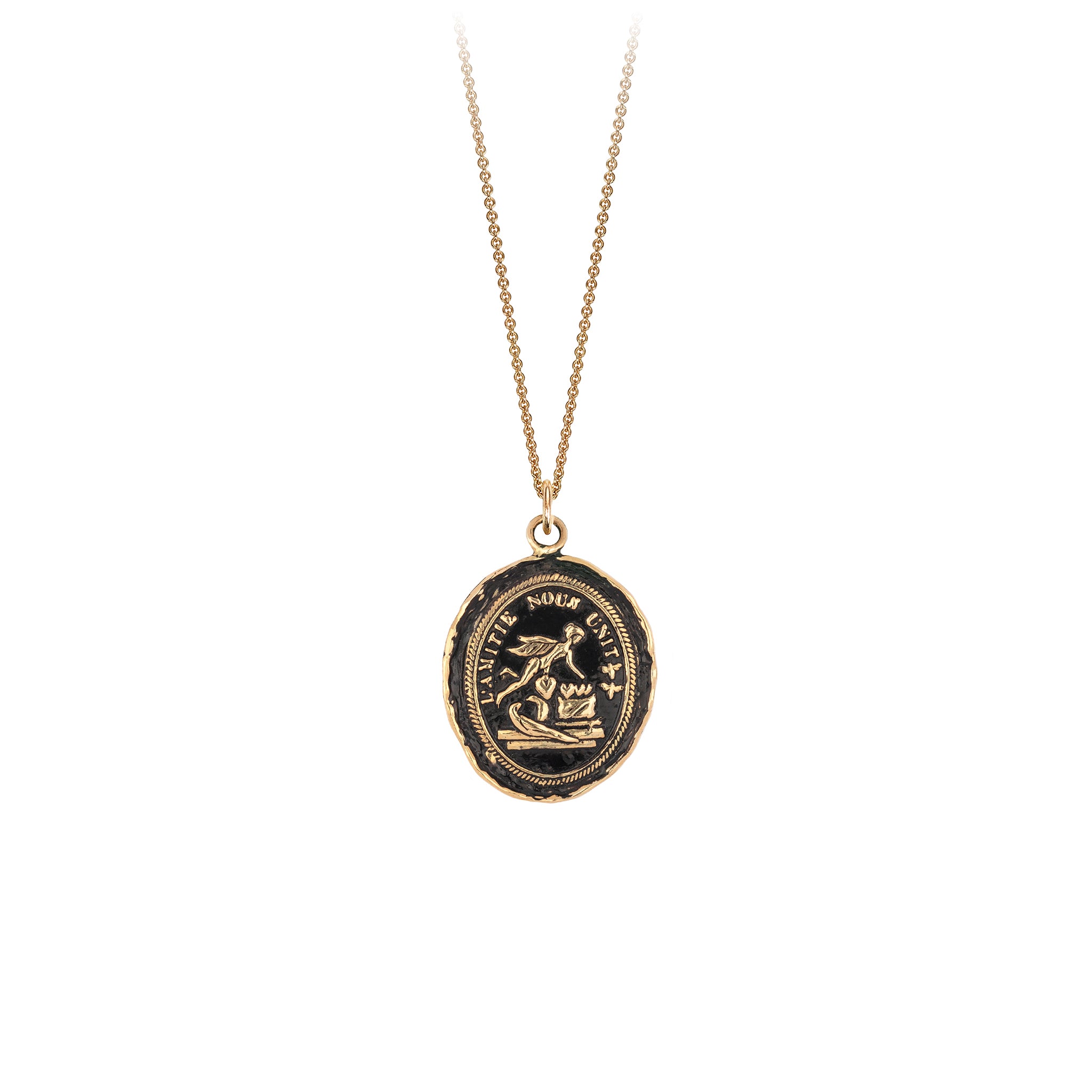 Pyrrha Friendship Unites Us 14K Gold Talisman Necklace