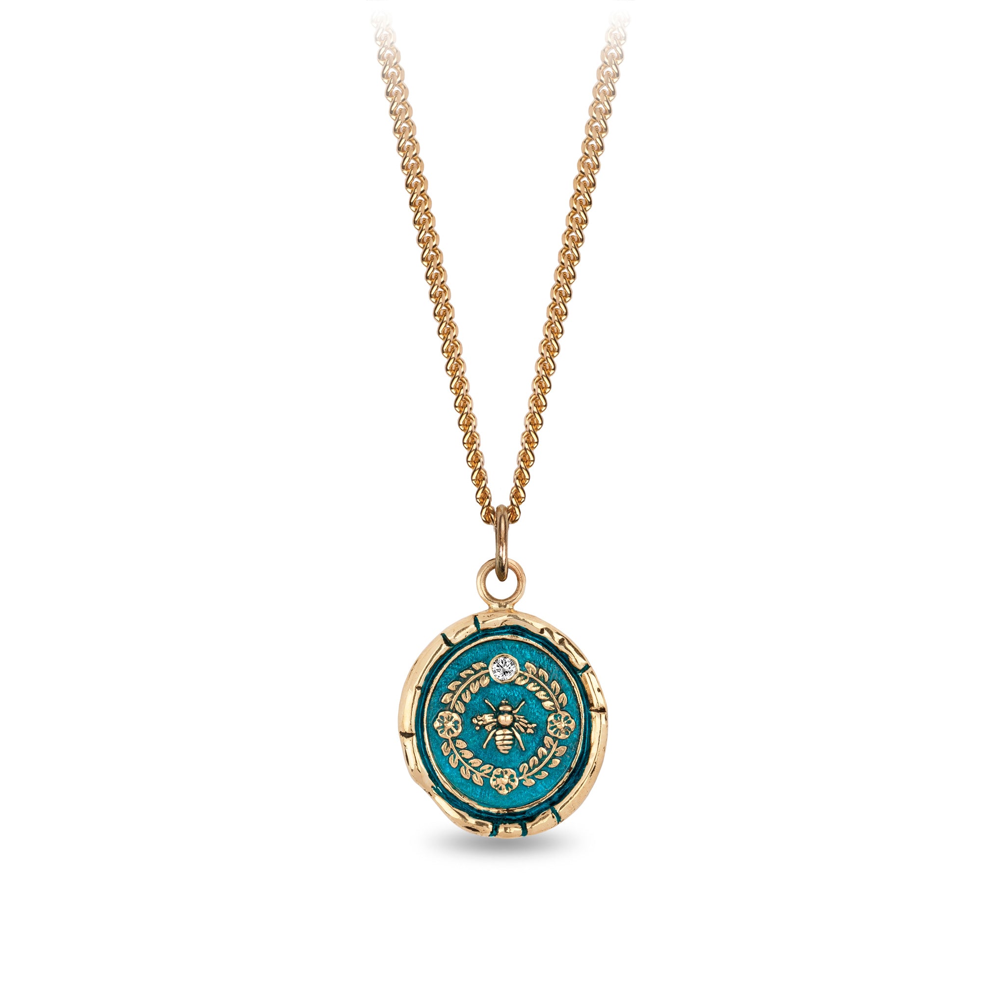 Honeybee 14K Gold Diamond Set Signature Talisman - True Colors