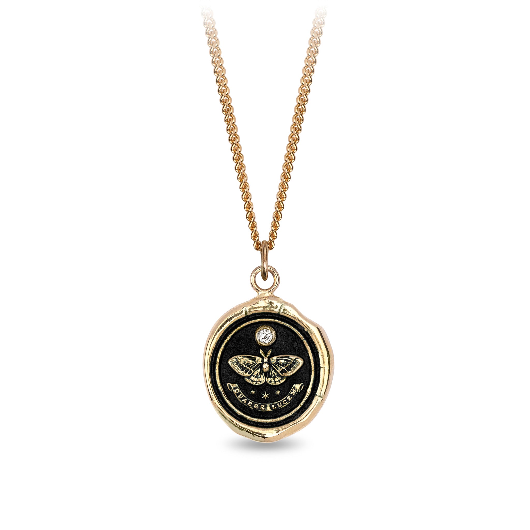 Seek the Light 14K Gold Diamond Set Signature Talisman