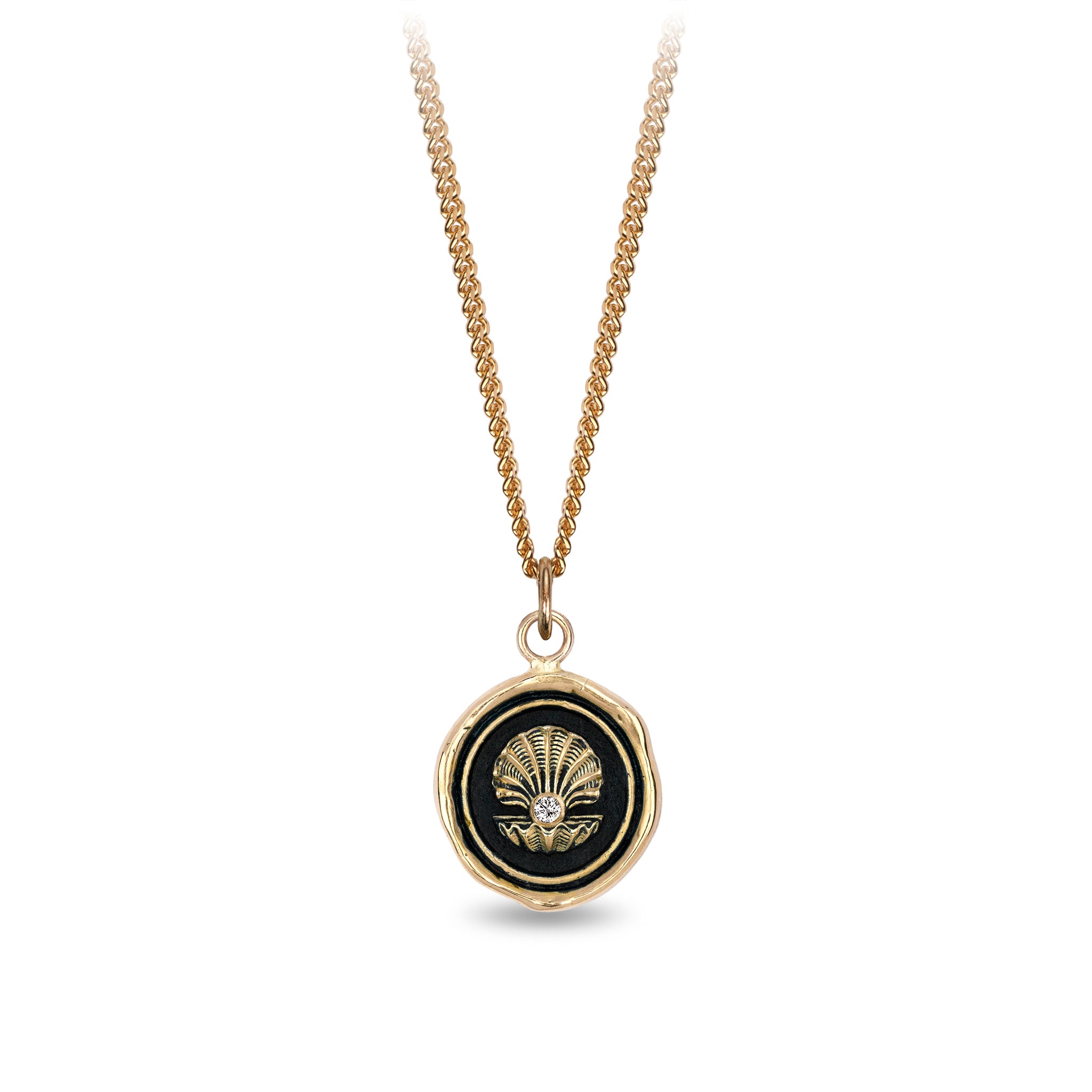 The World is Your Oyster 14K Gold Diamond Set Signature Talisman