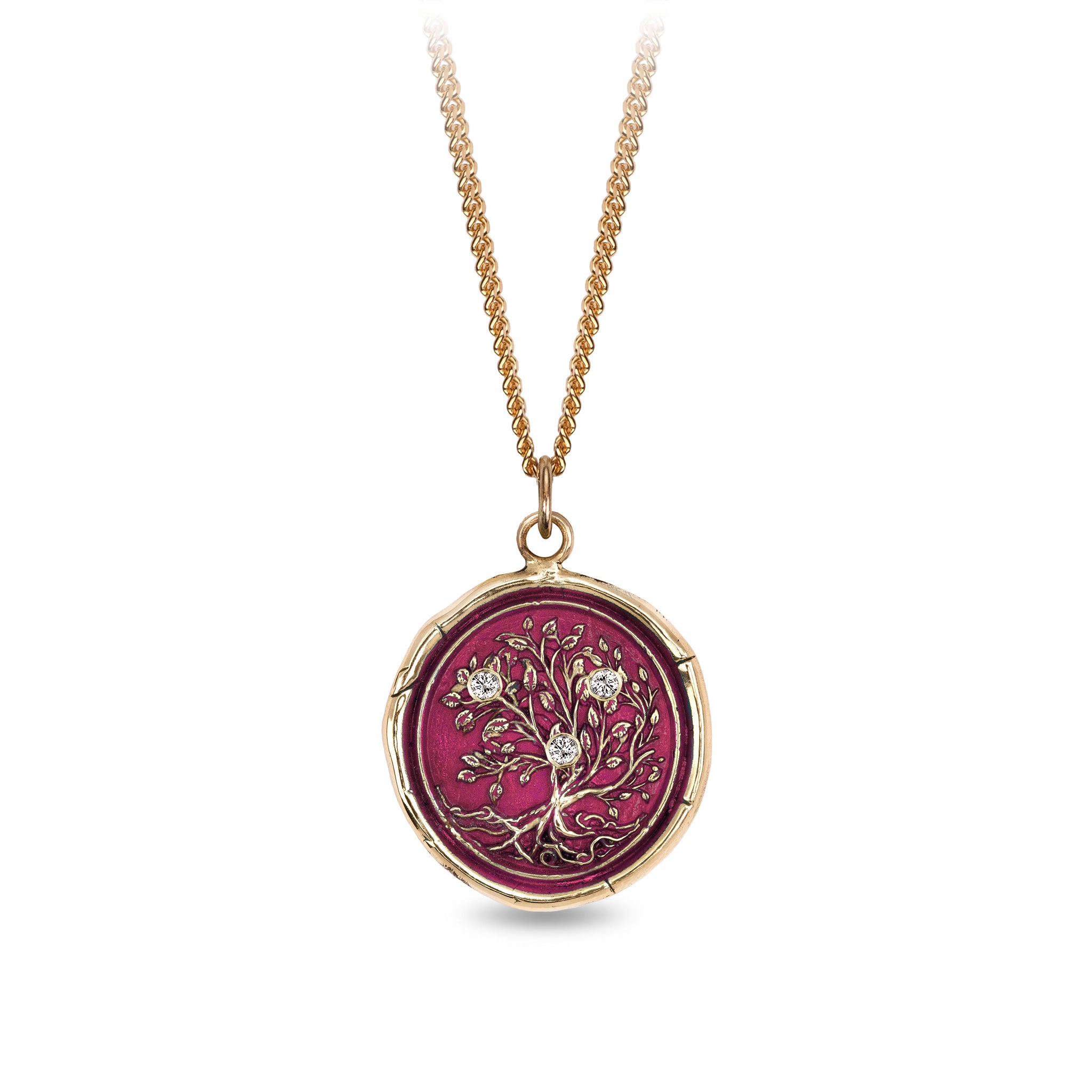 Tree of Life 14K Gold Diamond Set Signature Talisman - True Colors