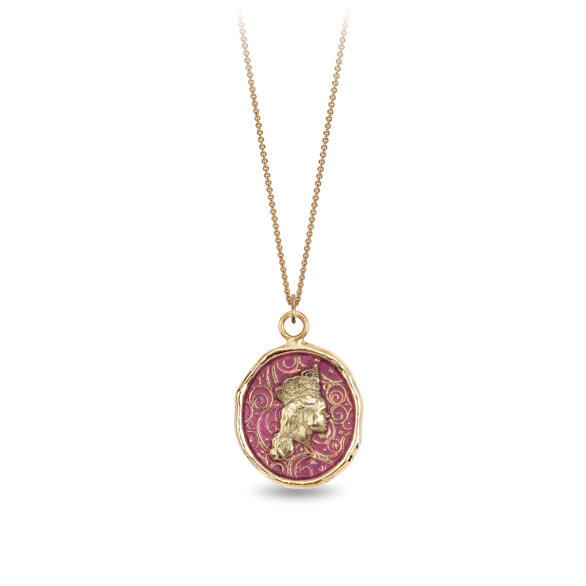 Glinda 14K Gold Talisman - Wicked Pink