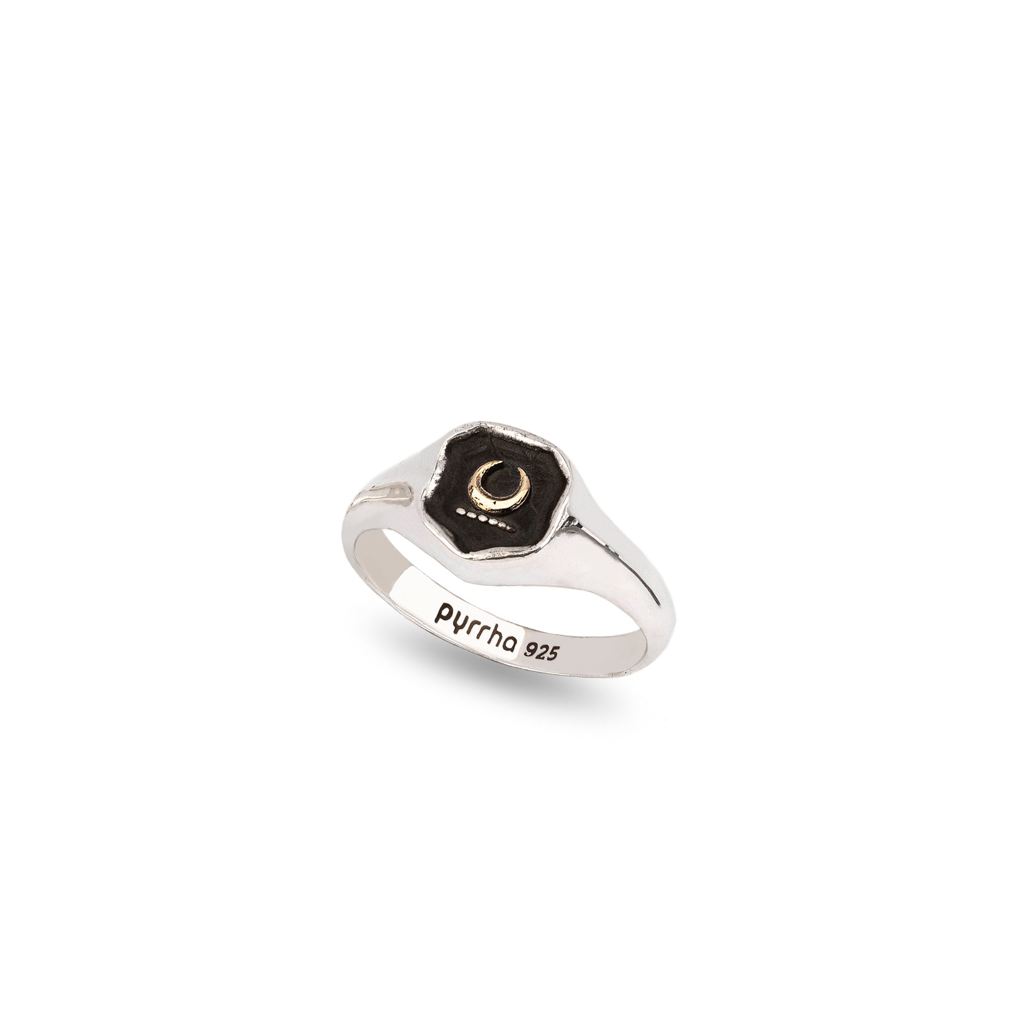 New Beginnings 14K Gold on Silver Signet Ring