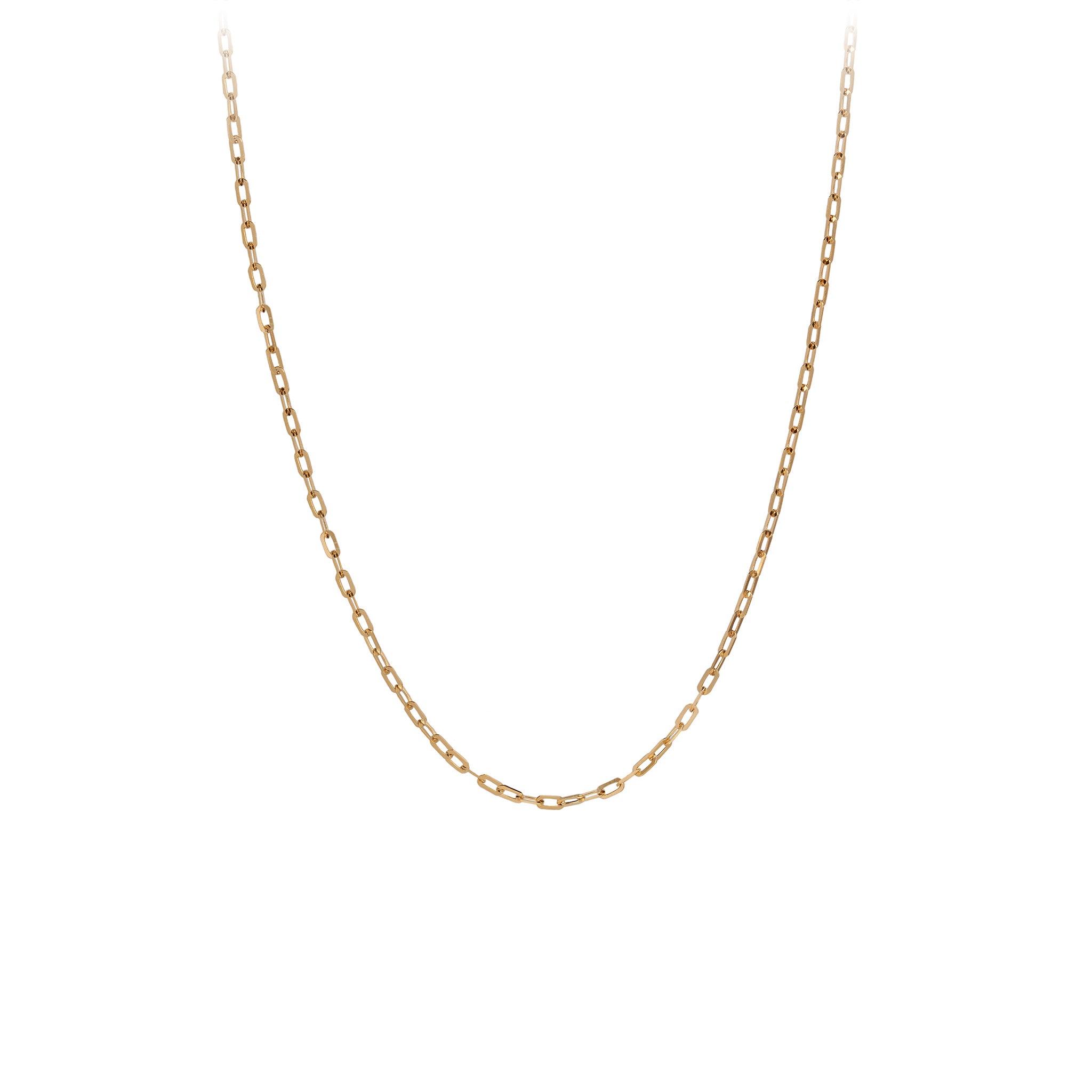 14K Gold Short Link Paperclip Chain