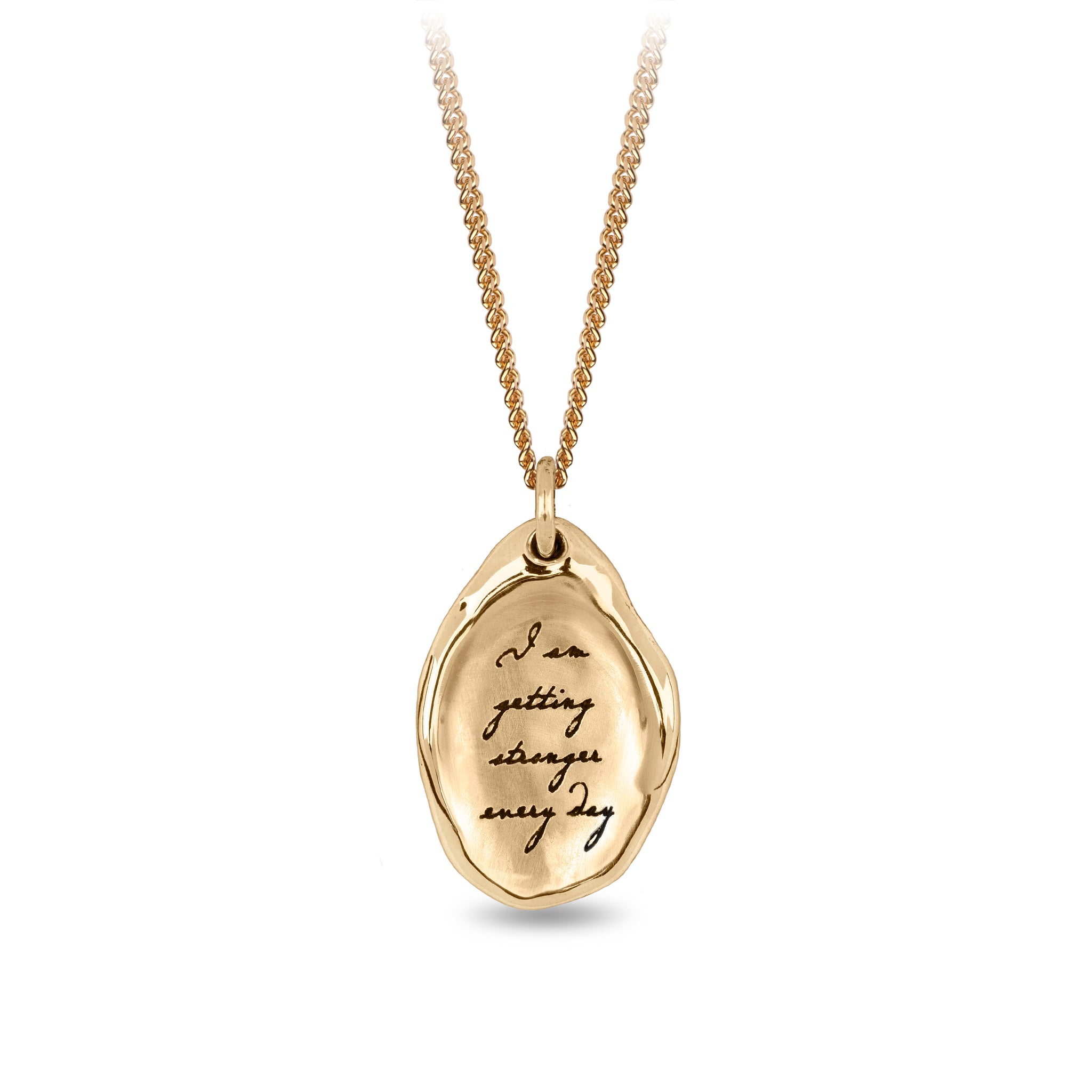 I Am Getting Stronger Every Day 14K Gold Affirmation Talisman