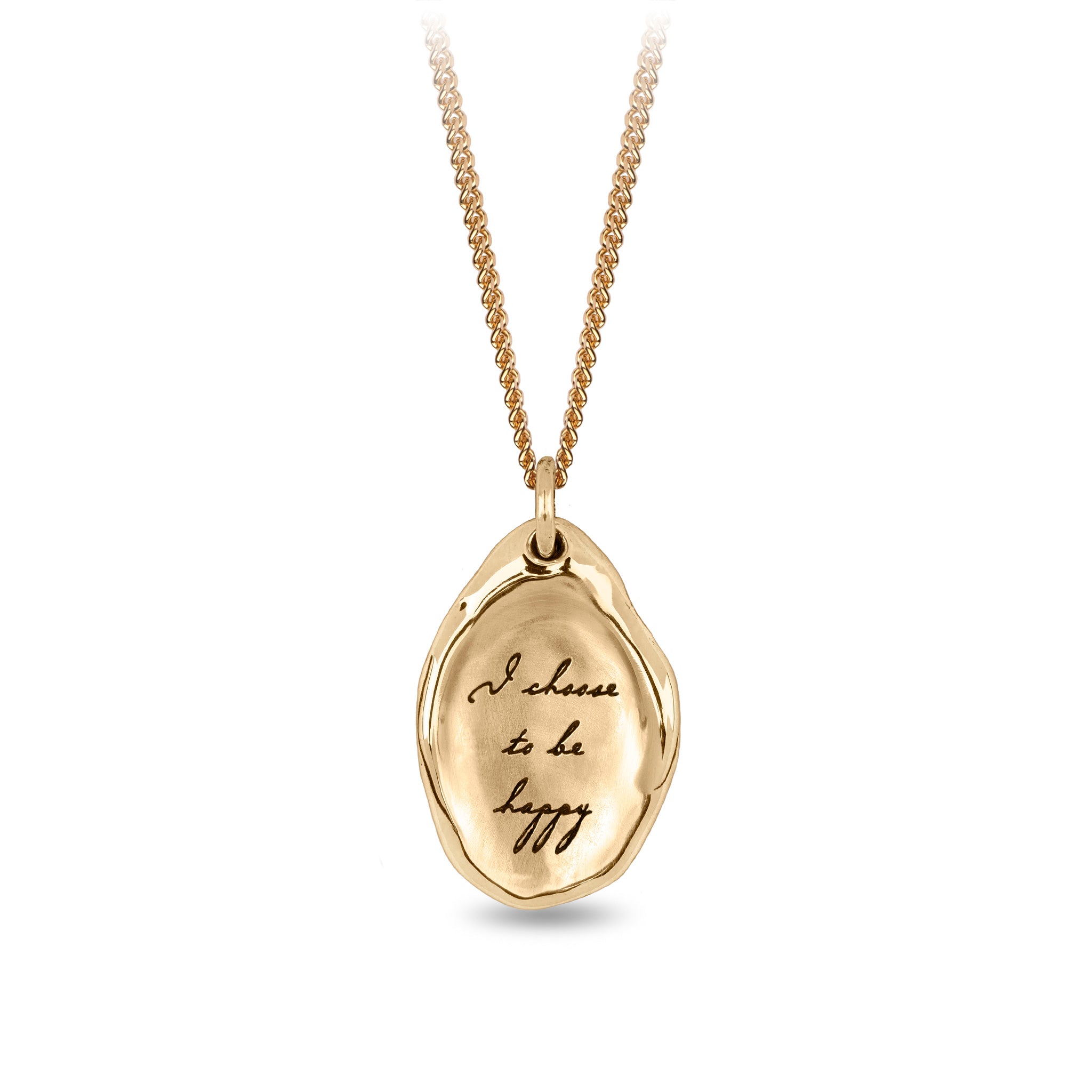 I Choose To Be Happy 14K Gold Affirmation Talisman
