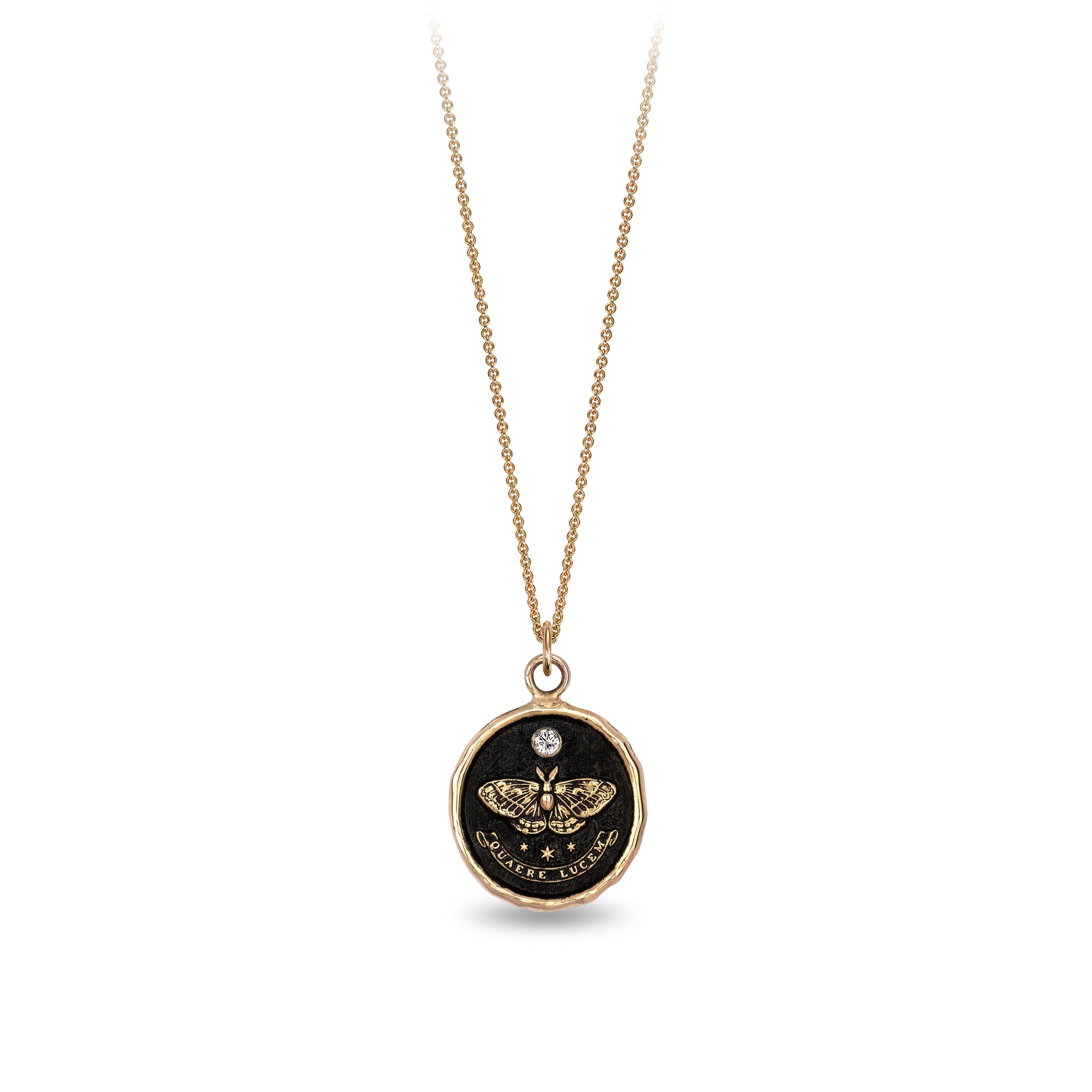 Seek the Light 14K Gold Diamond Set Talisman