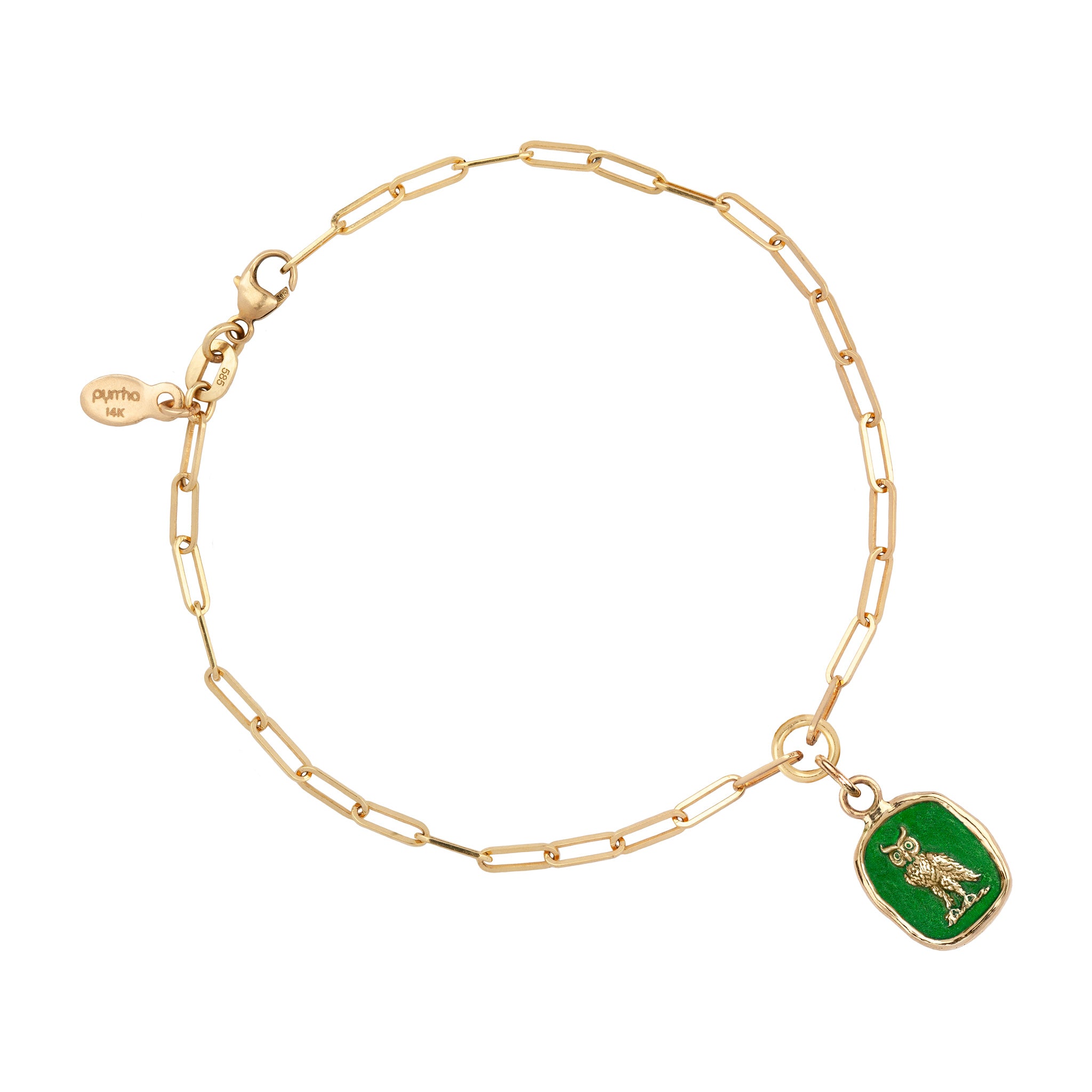 Watch Over Me 14K Gold Long Link Paperclip Chain Bracelet - True Colors