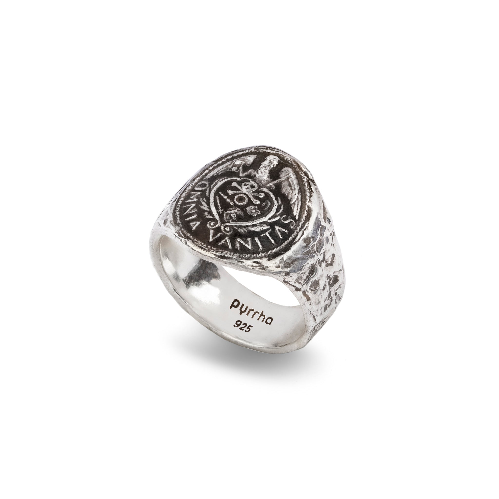 Omnia Vanitas Narrow Formed Band Ring