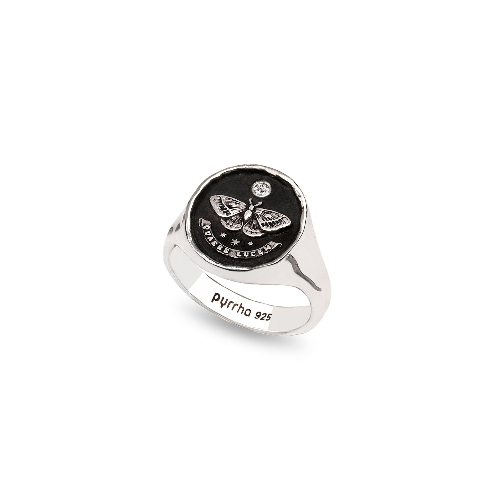 Seek the Light Diamond Set Signet Ring