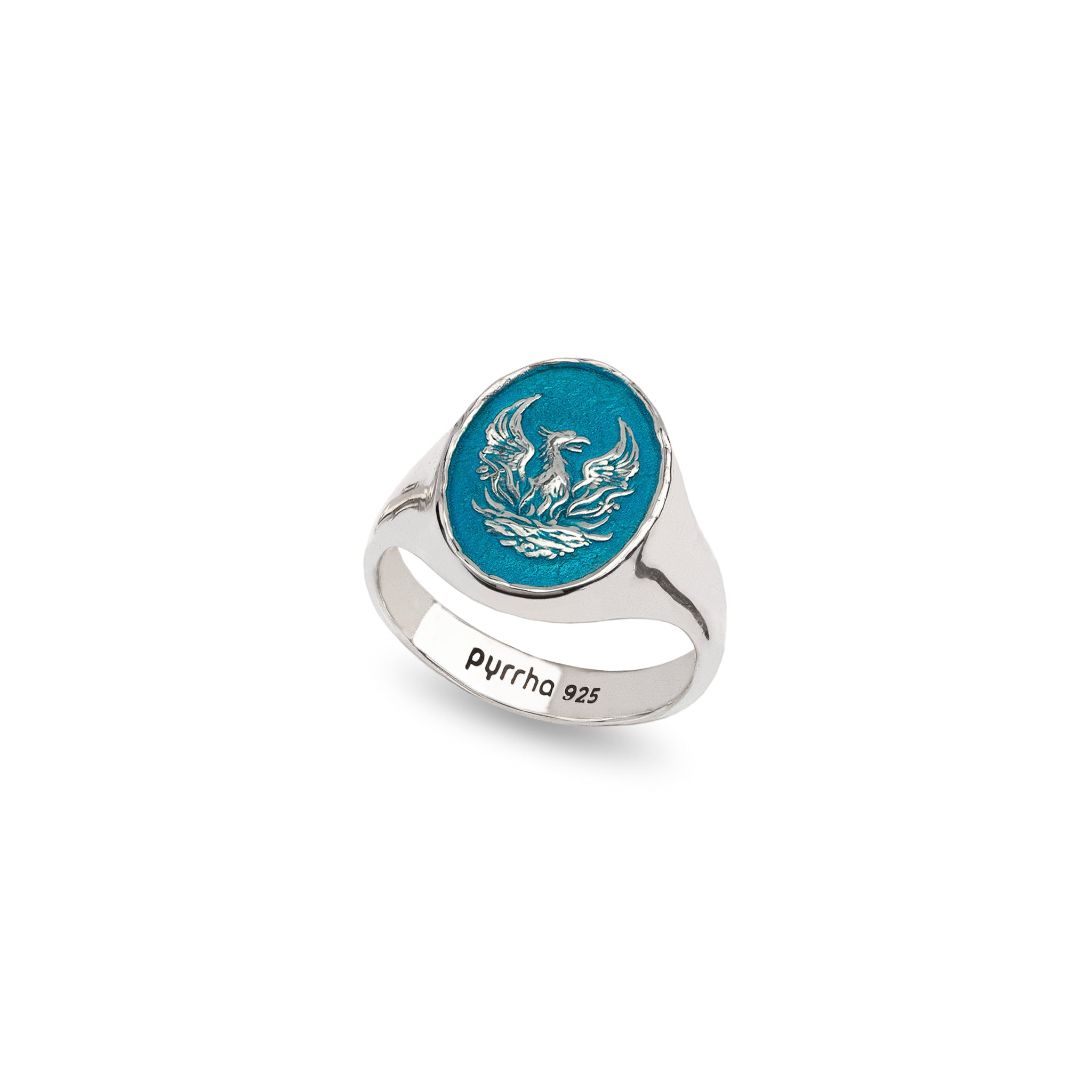Fire Within Signet Ring - Capri Blue