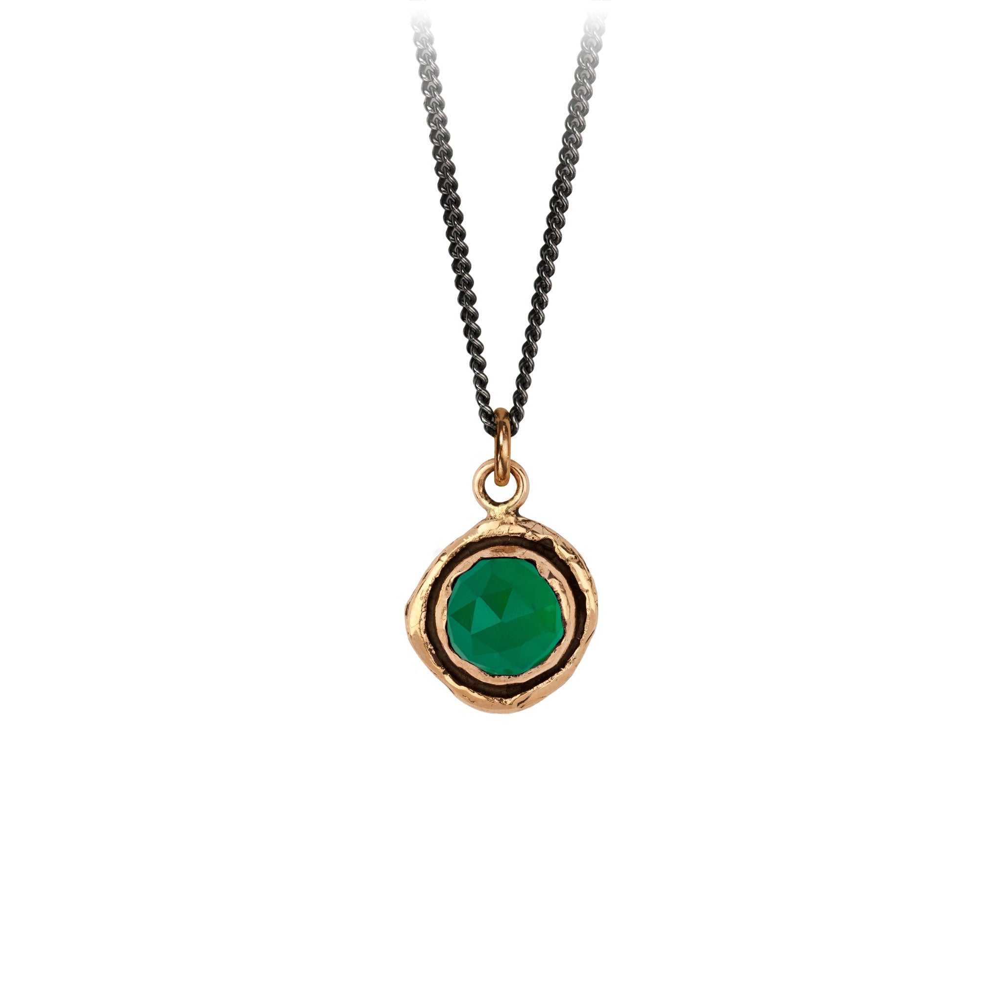 Green Onyx Faceted Stone Talisman