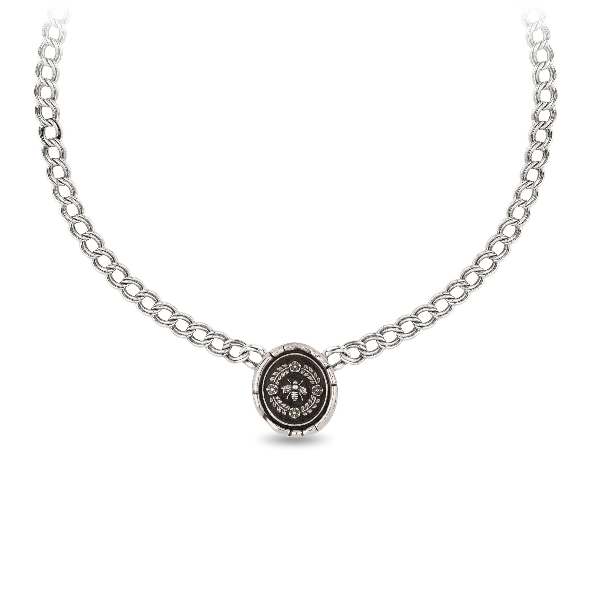 Honeybee Double Curb Link Talisman Choker