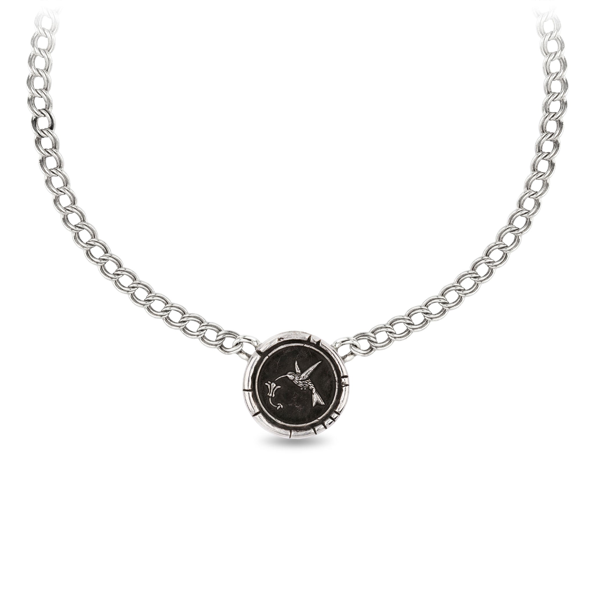 Hummingbird Double Curb Link Talisman Choker