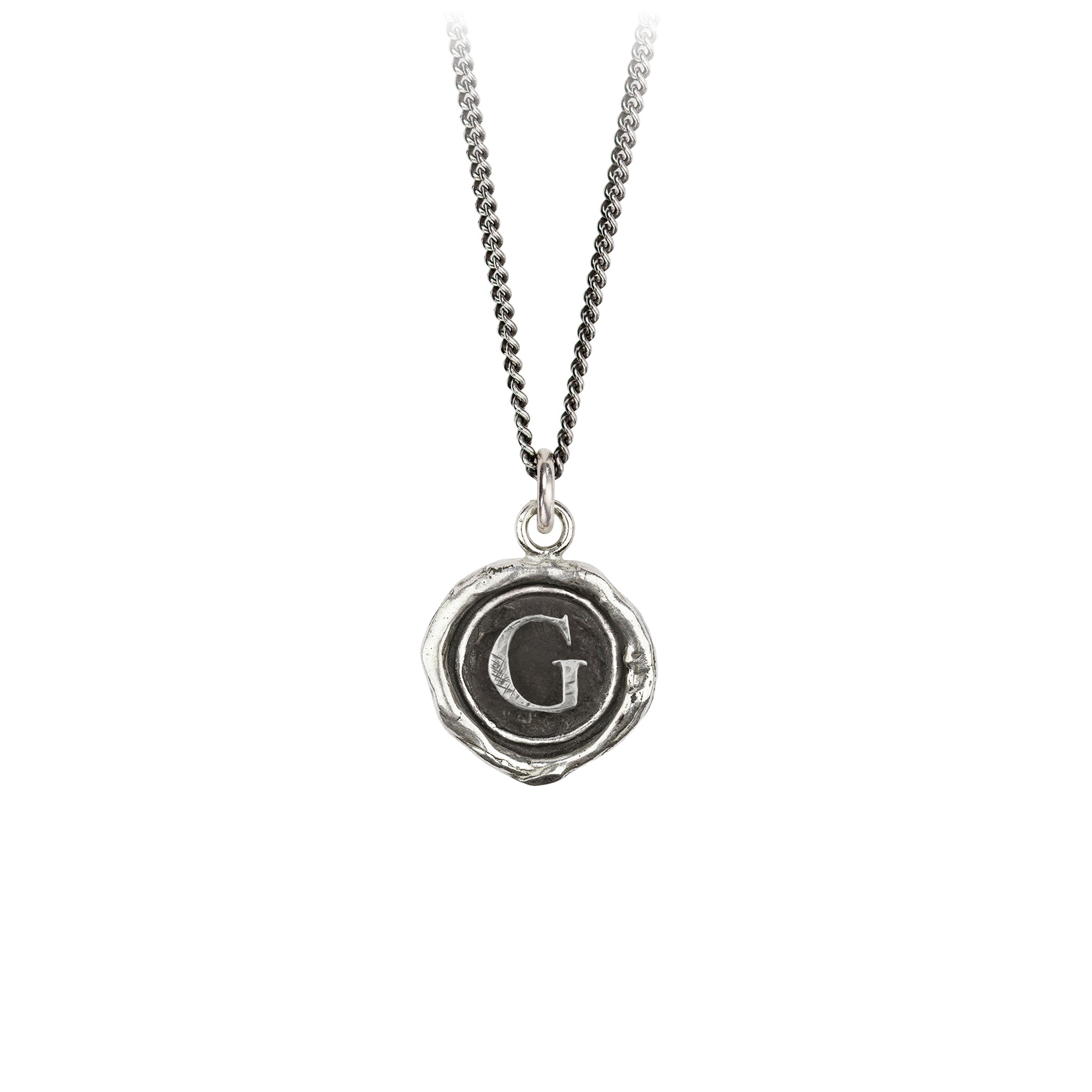 Pyrrha Initial G Talisman Necklace Silver