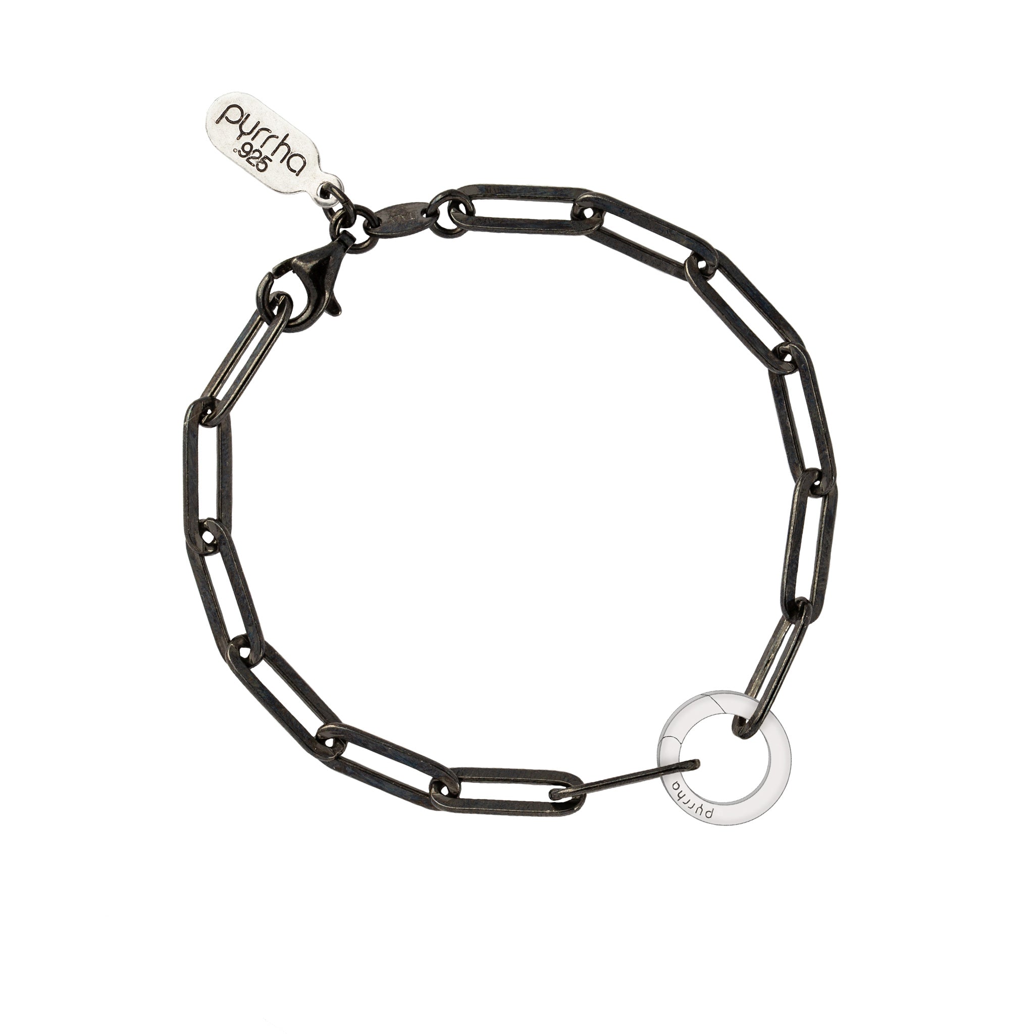Paperclip Chain Bracelet with Talisman Clip
