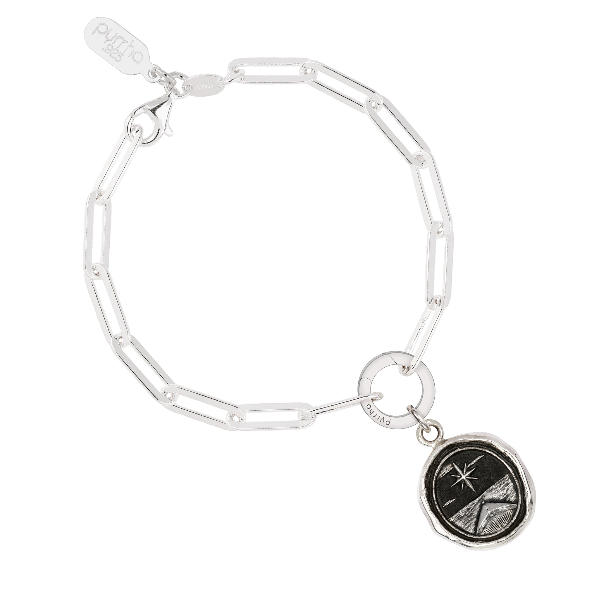 North Star Paperclip Chain Bracelet