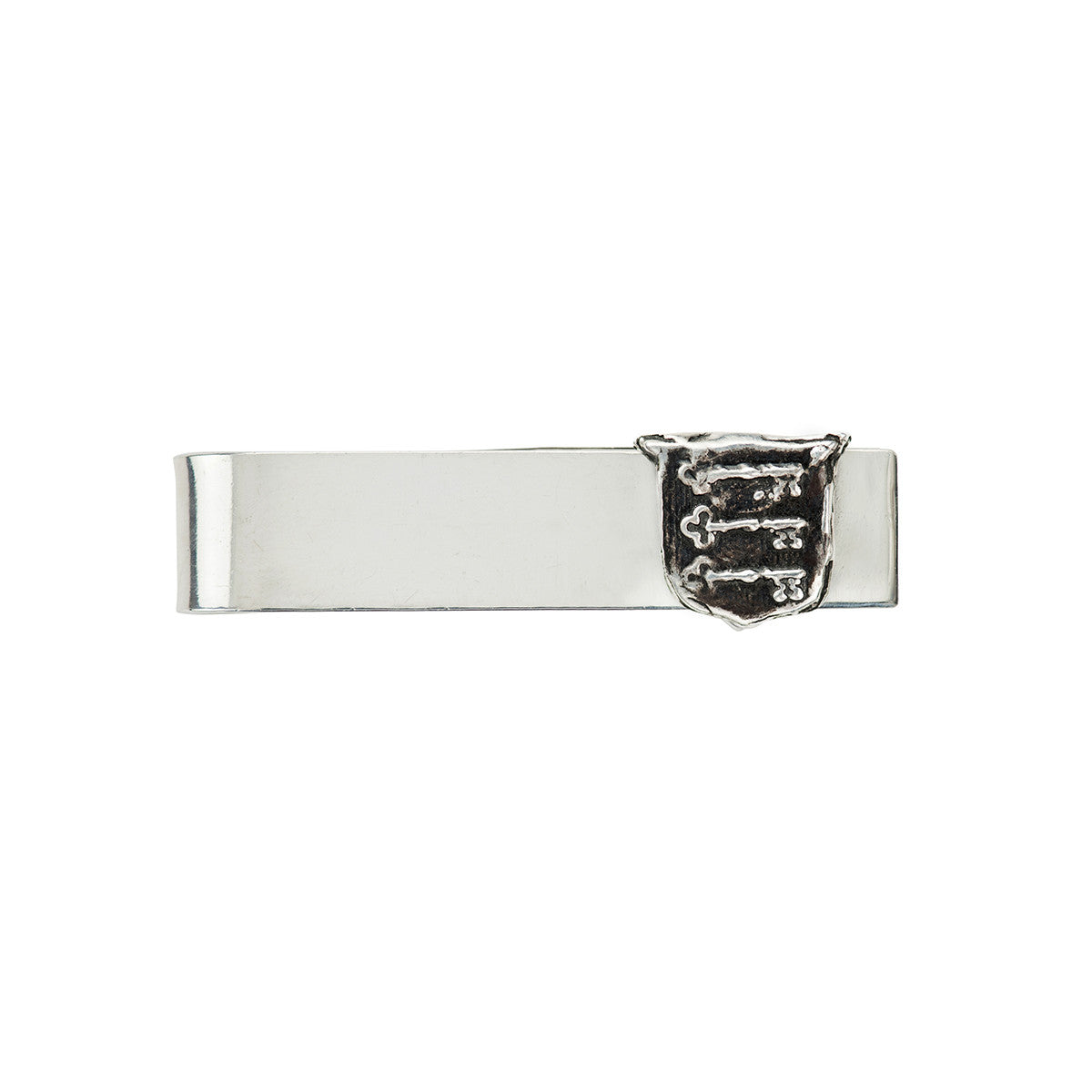 A sterling silver tie bar featuring our Opportunity symbol talisman.