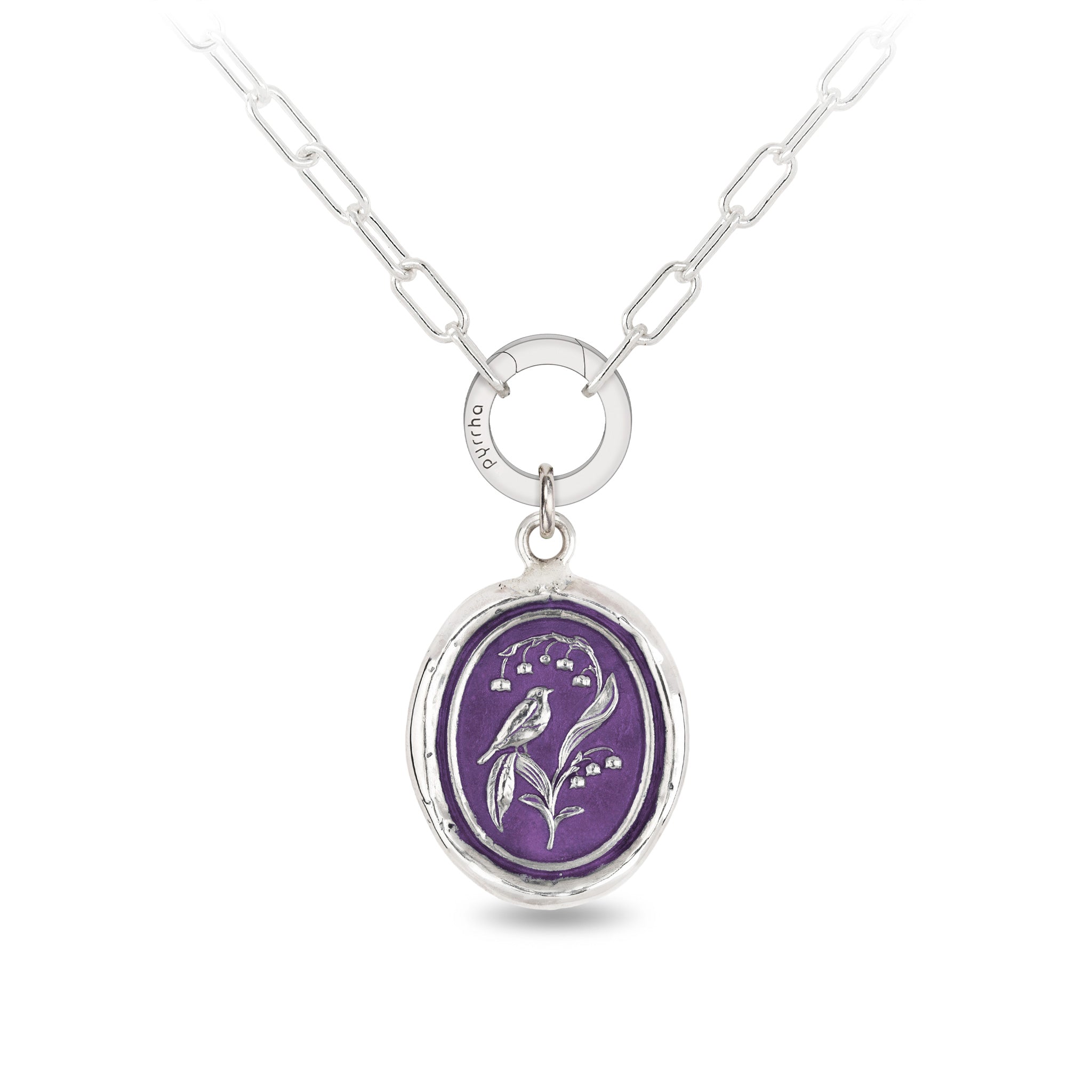 Return to Happiness Small Paperclip Chain Necklace - Mystic Violet