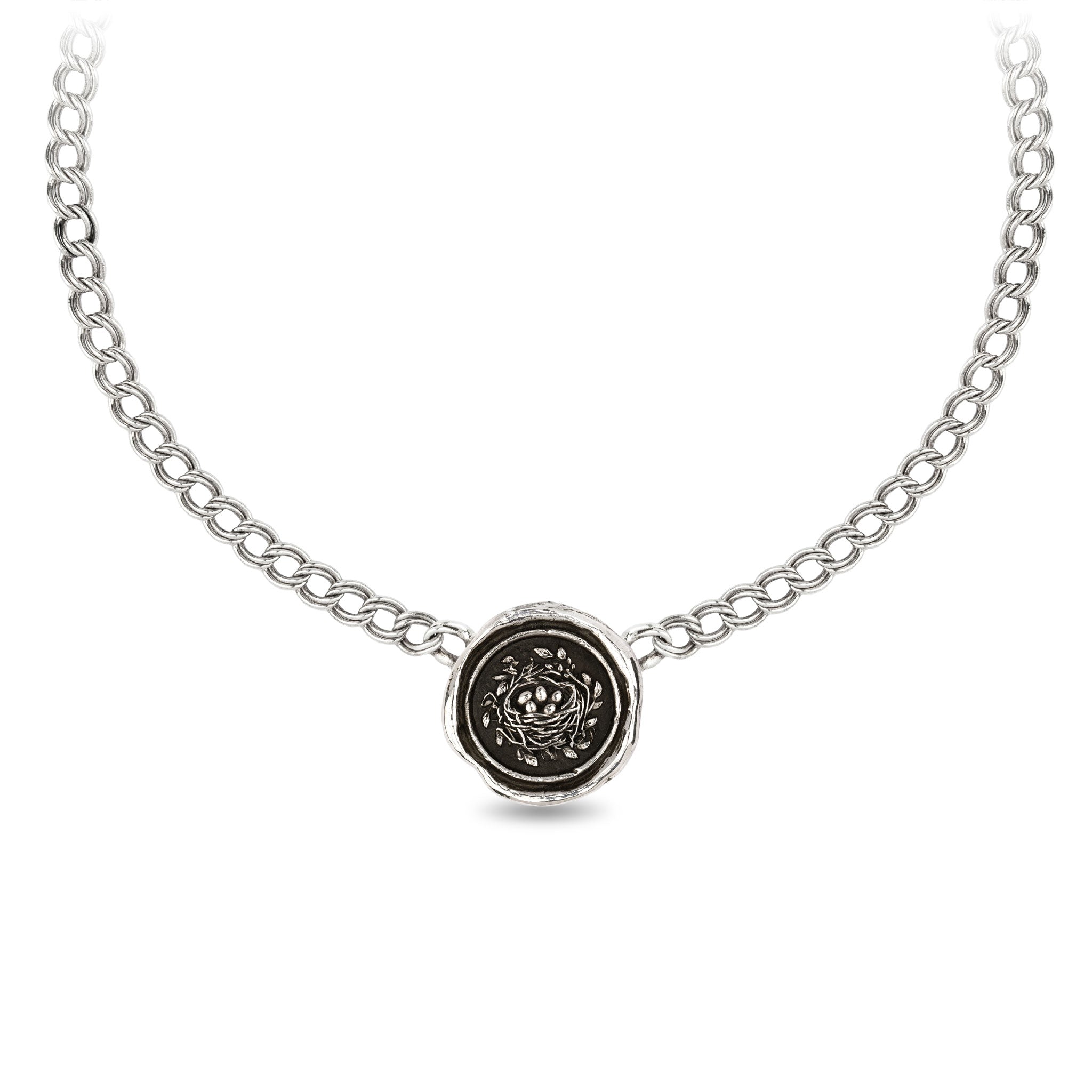 Safe and Sound Double Curb Link Talisman Choker