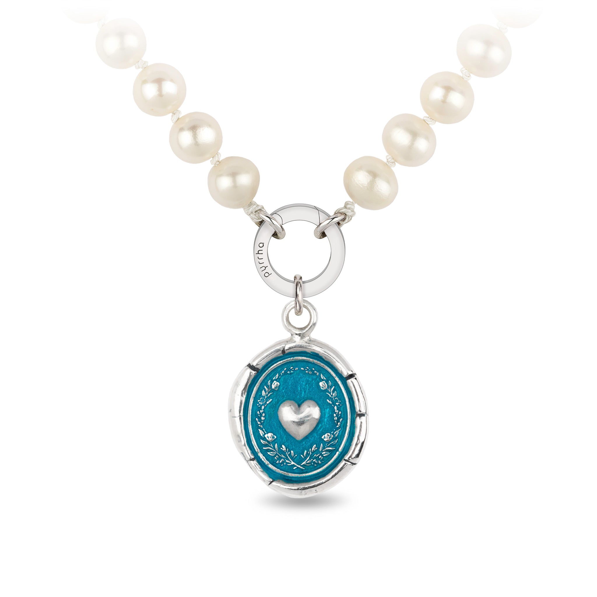 Self-Love Knotted Freshwater Pearl Necklace - Capri Blue