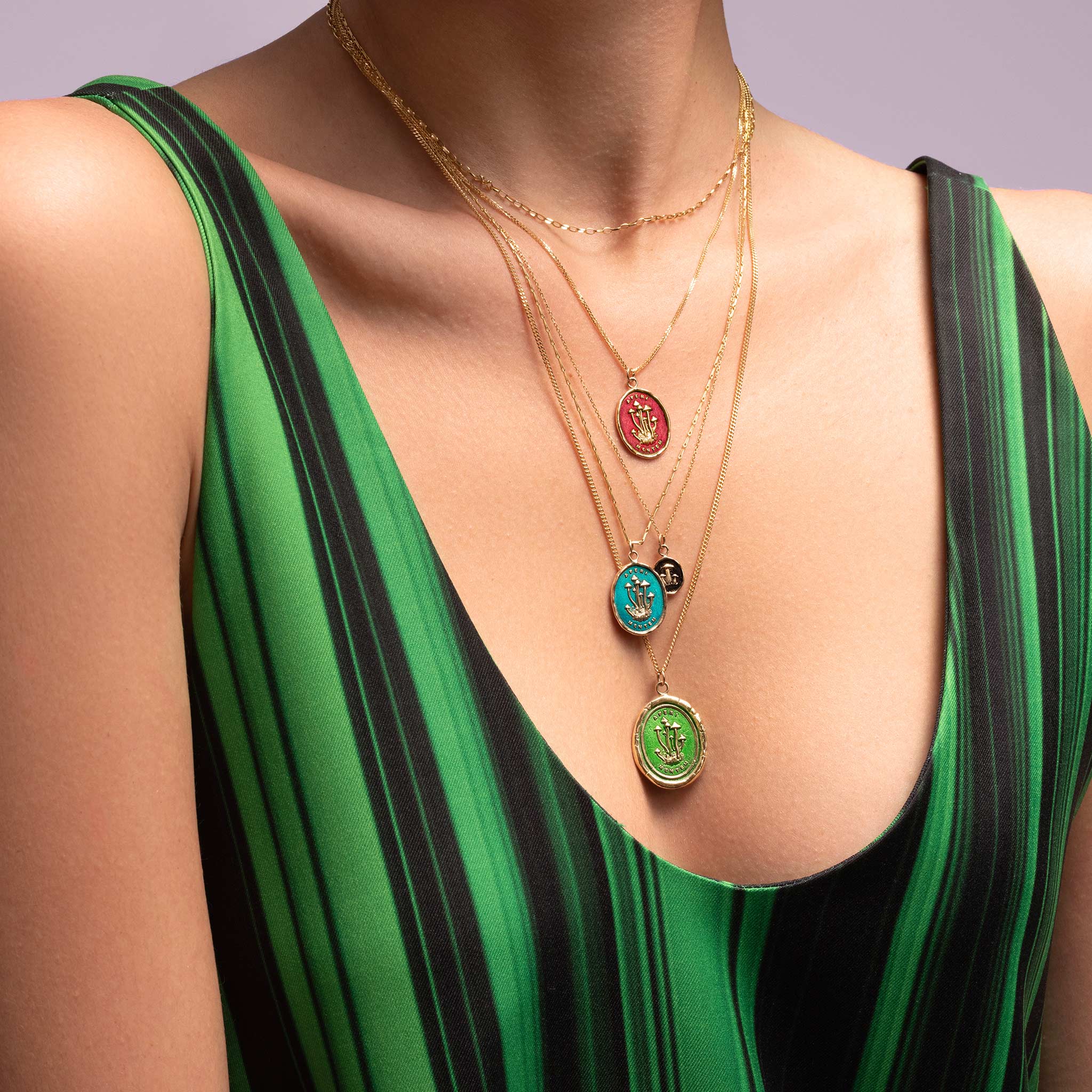 14K Gold Pinsetta Chain