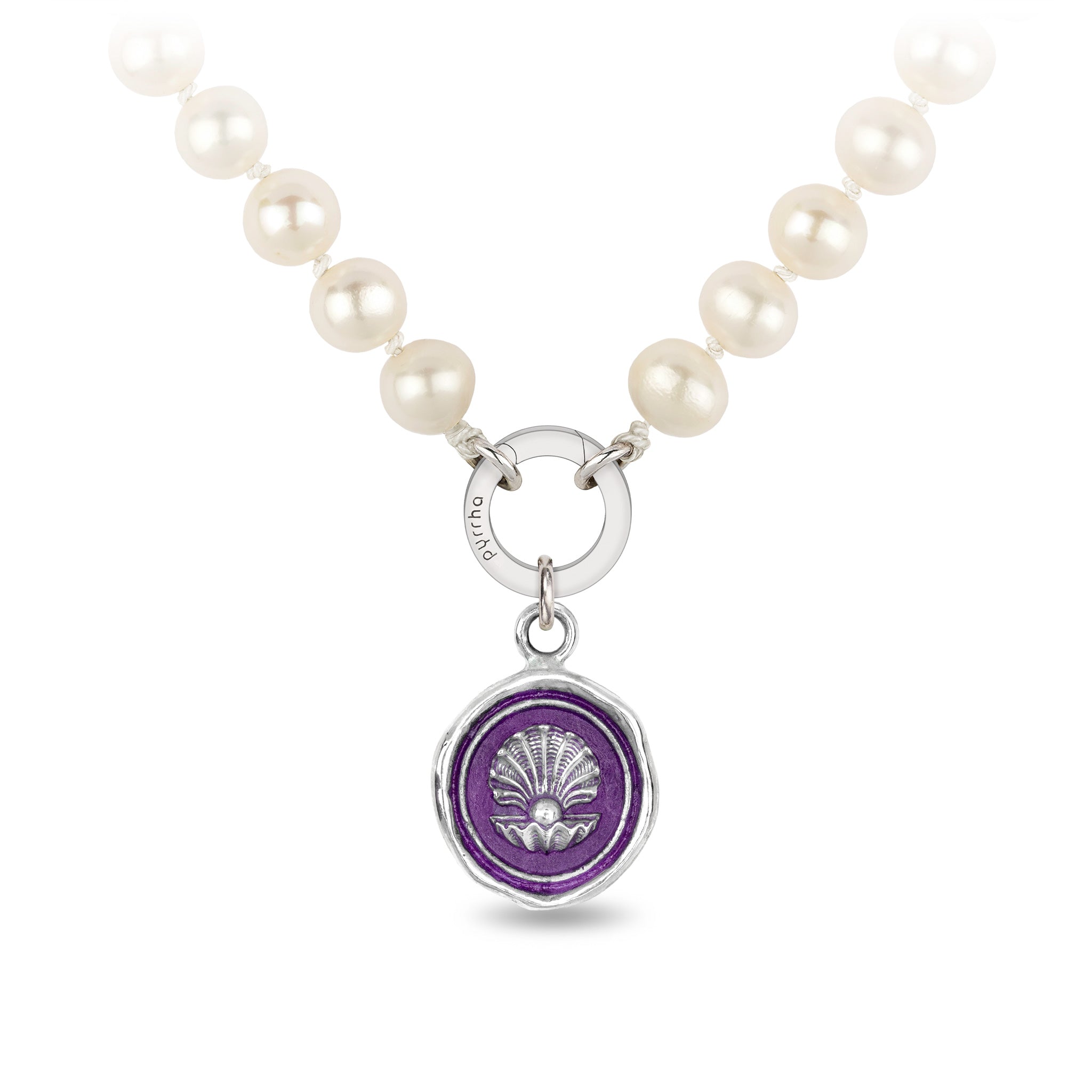 The World is Your Oyster Knotted Freshwater Pearl Necklace - Mystic Violet