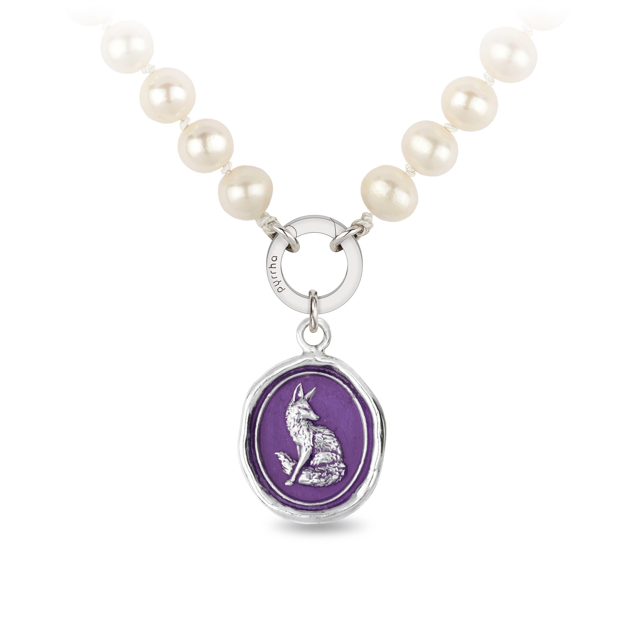 Trust in Yourself Knotted Freshwater Pearl Necklace - Mystic Violet