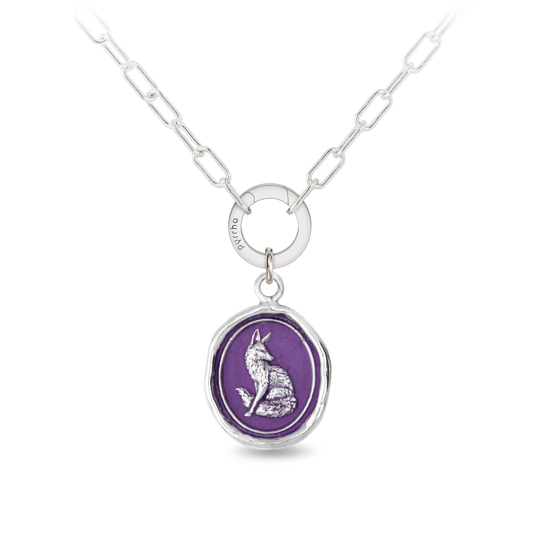 Trust in Yourself Small Paperclip Chain Necklace - Mystic Violet