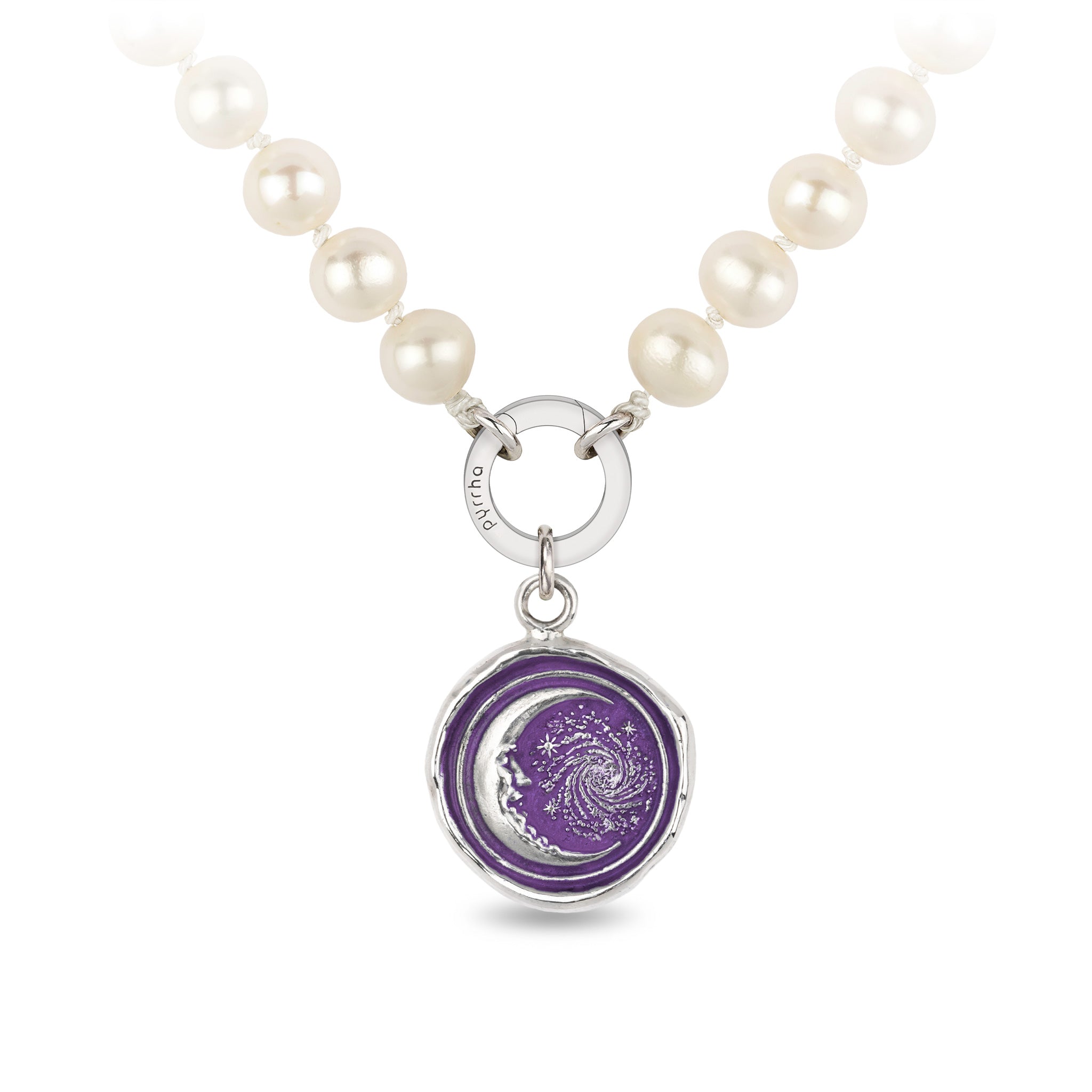 Trust the Universe Knotted Freshwater Pearl Necklace - Mystic Violet