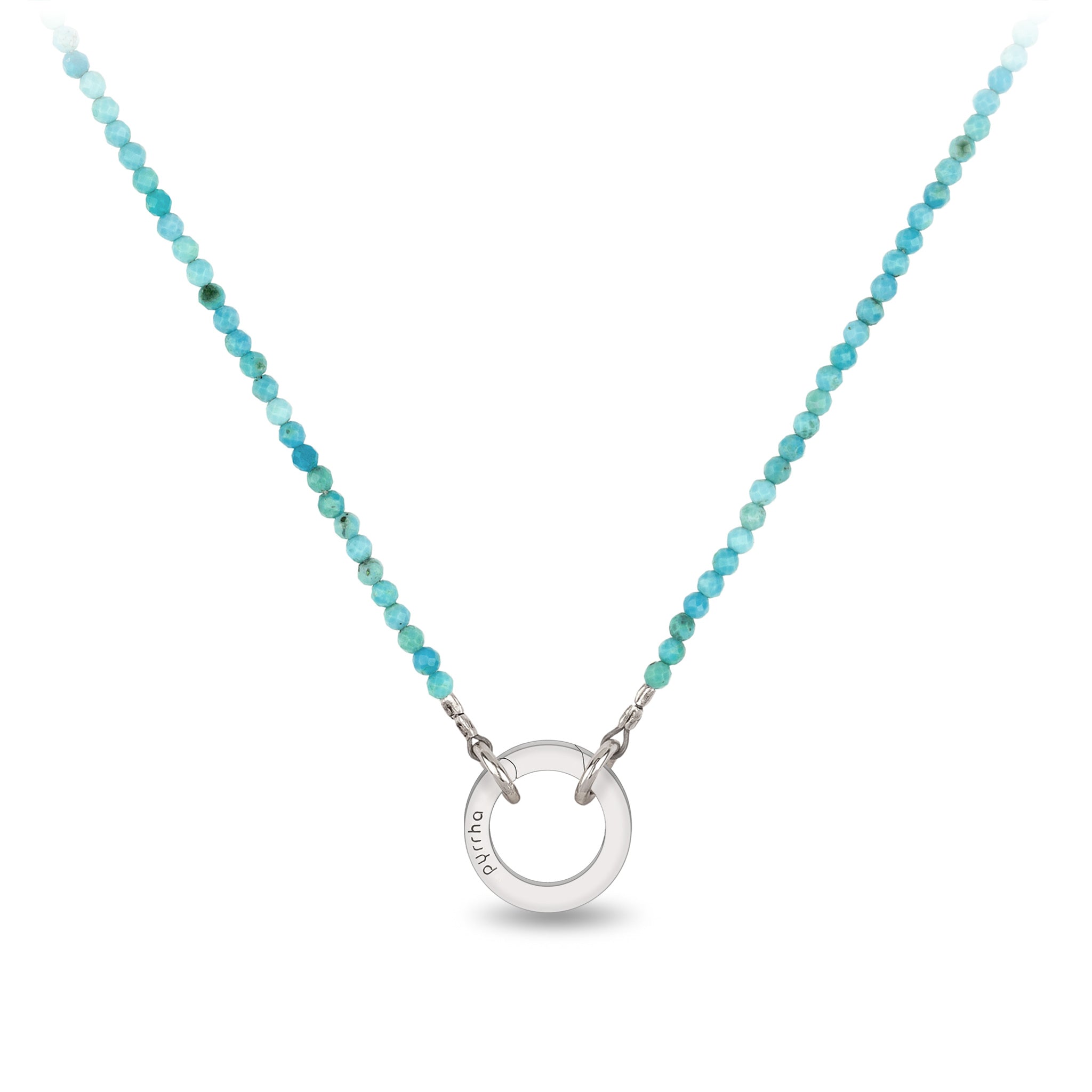 Turquoise Faceted Stone Choker with Talisman Clip