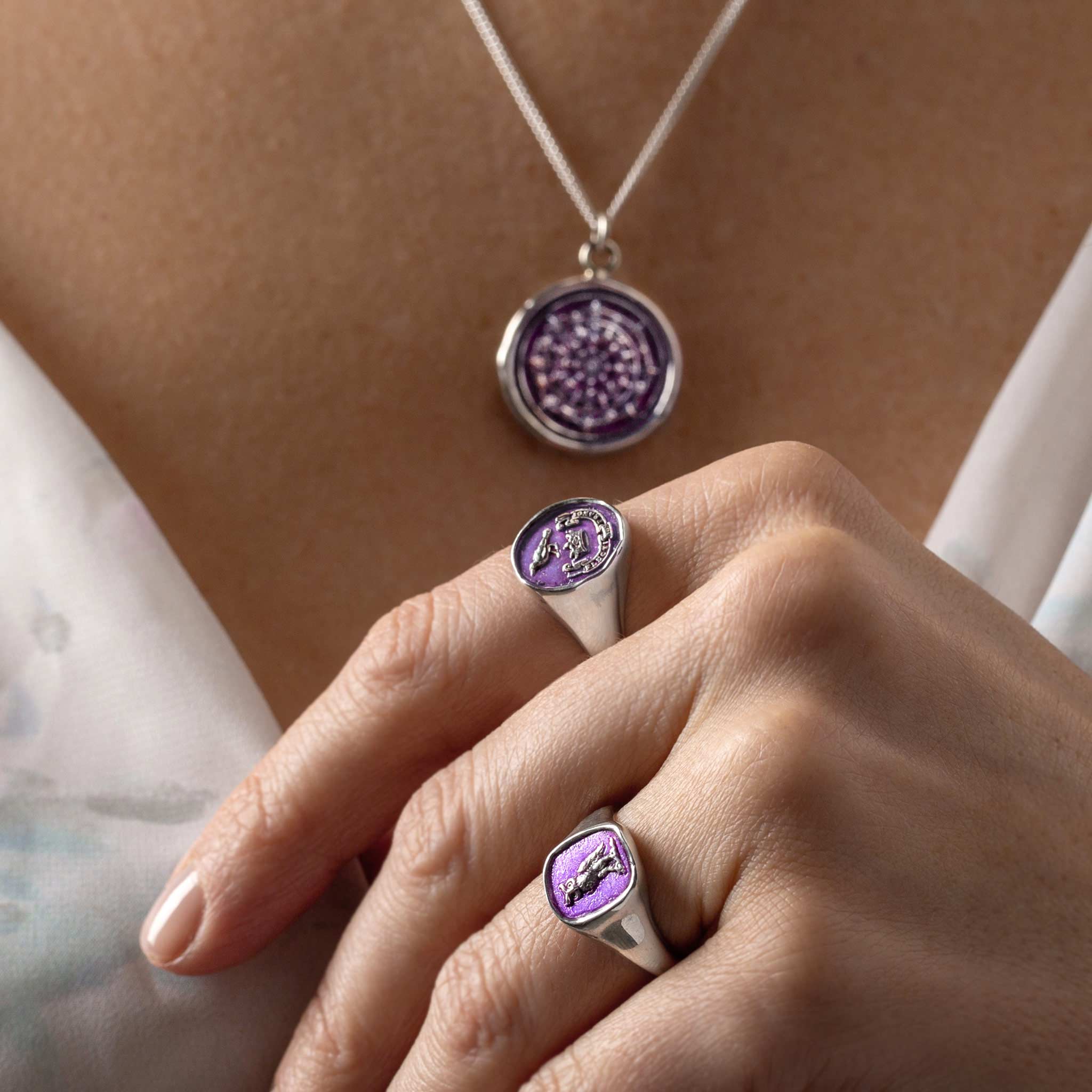 Free Spirited Signet Ring - Mystic Violet