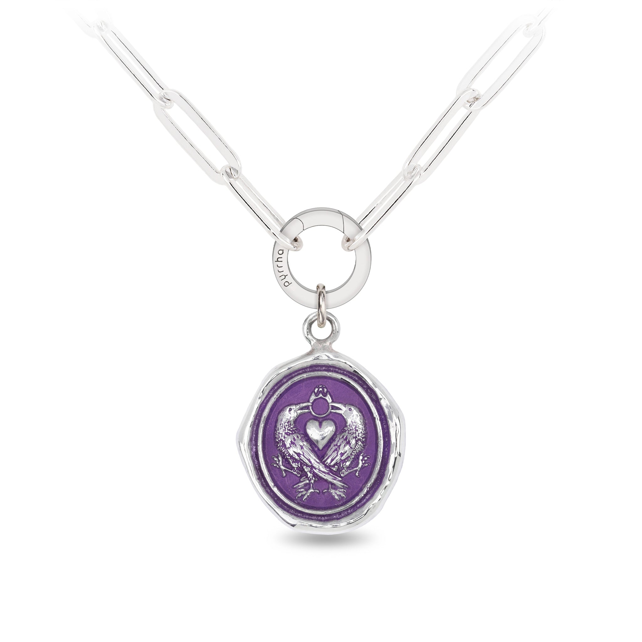 We Two Are One Large Paperclip Chain Necklace - Mystic Violet