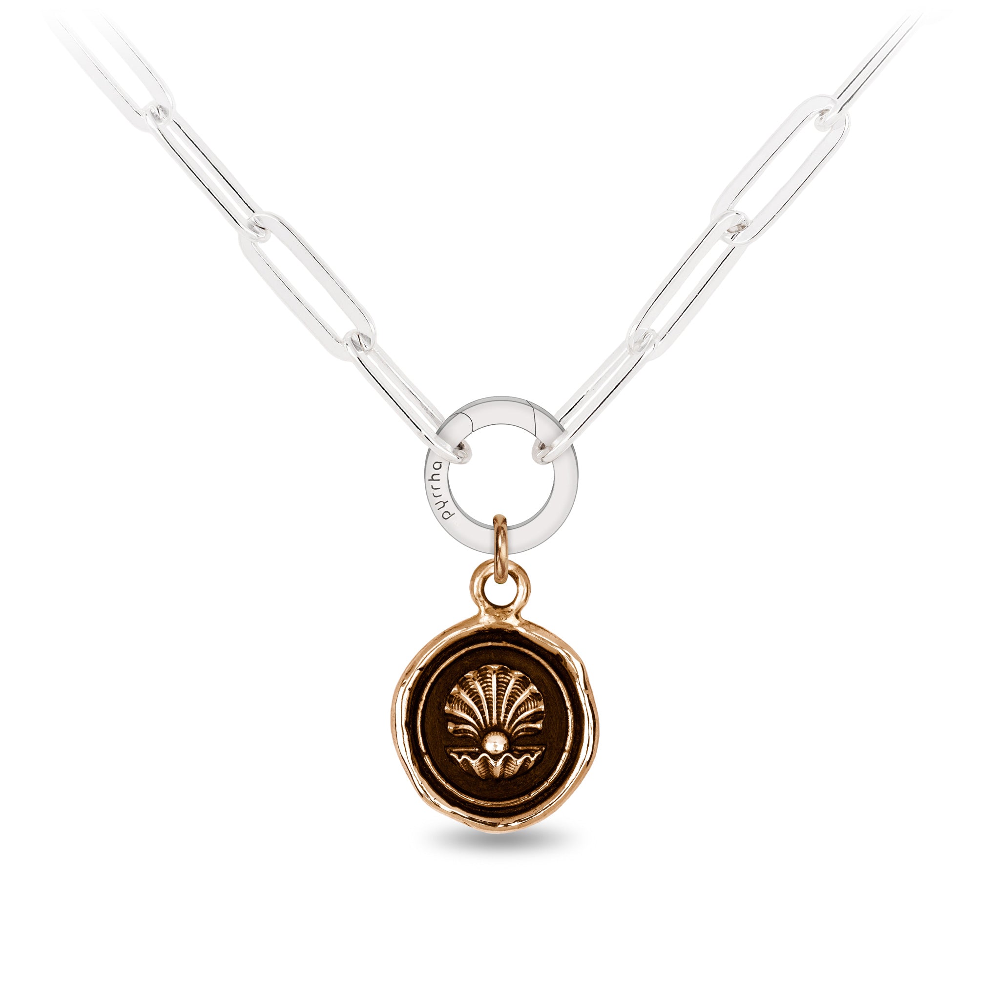The World is Your Oyster Large Paperclip Chain Necklace